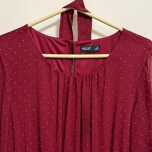 Vera Wang Red Midi Dress